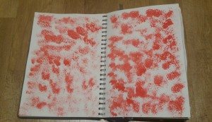 Sponge Painting - Easy Scrapbook Background Ideas