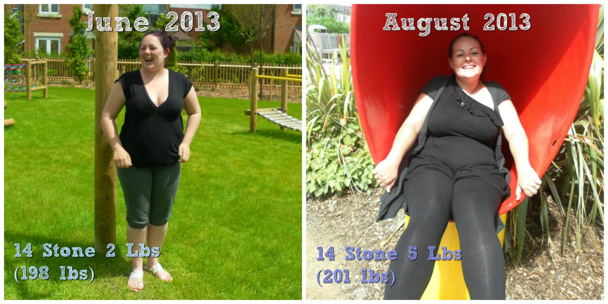 June/august 2013 my weight graphic