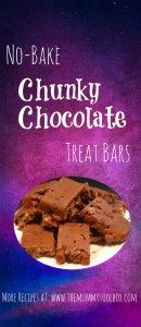 No Bake Chunky Chocolate Treat Bars - Easy to make and even easier to eat! Party favourite and great bribery food!