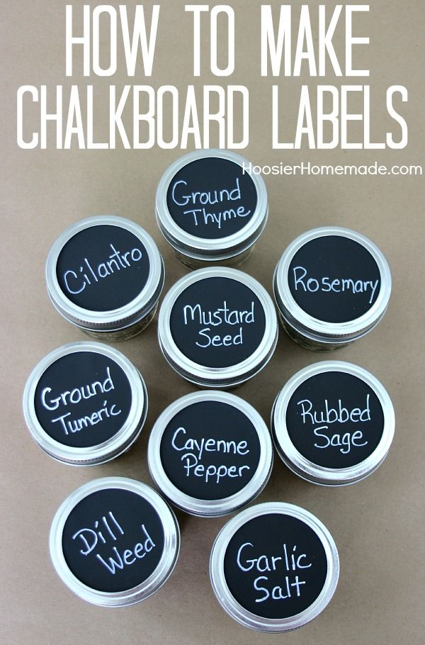 chalkboard labels