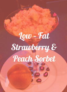 low fat strawberry and peach sorbet