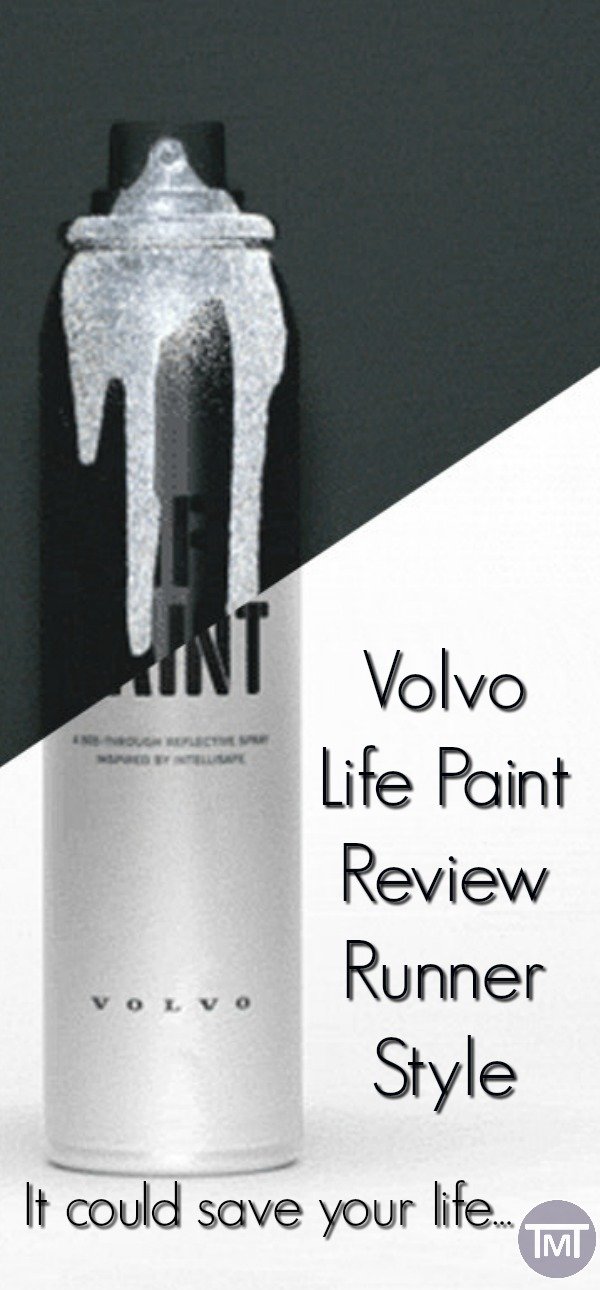 Volvo life paint review, what does it actually do and how it can help runners, dog walkers and kids be more reflective. #runchat #runners #run #running #fitfam #VolvoLifePaint