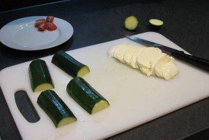 Mozzarrella and courgette Preperation - The Mummy Toolbos