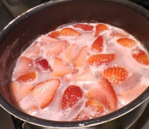 Skim the foam - Easy, Sweetie Strawberry Syrup
