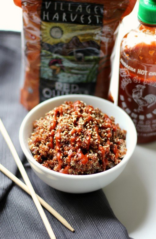 Spicy Red Sriracha Quinoa by Strength and Sunshine