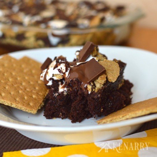 s'mores Chocolate Fudge Cake by Kenarry