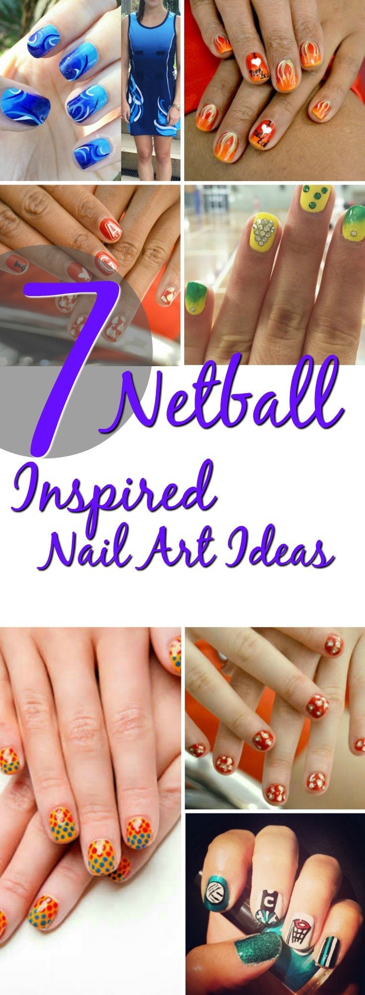 7 netball inspired nail art ideas If you are looking to get your netball fix in other ways here are some awesome netball nail art ideas inspired by the sport and perfect for short nails.