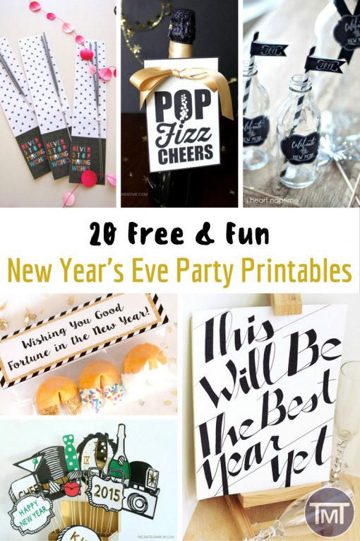 20 Free &amp; Fun New Year's Eve Party Printables - The Mummy Toolbox