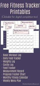 Free Fitness Tracker Printables (Digital or Printable) - The Mummy Toolbox