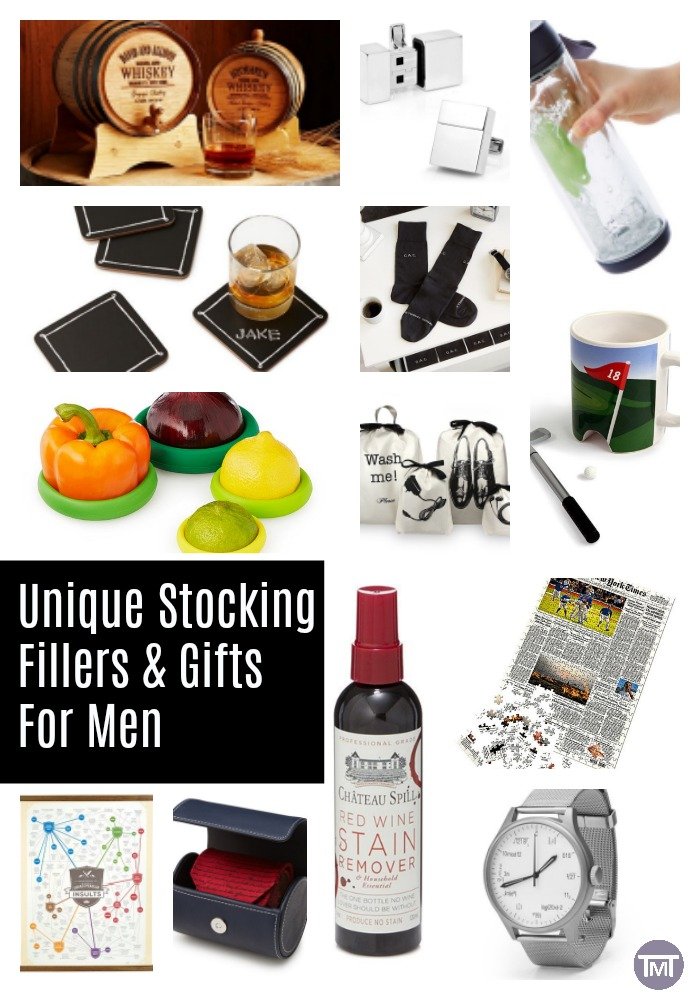 Unique ideas for stocking fillers and gifts for men. Presents with a twist, plus ways you can think of unique gifts for your friends and family. #giftguides #giftideas #Christmas #Christmaspresents #ad