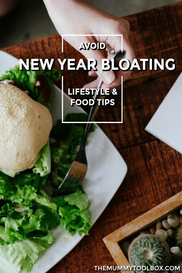 Time to beat New Year bloating with these tips and tricks from foods to avoid and consume as well as lifestyle changes to get back on track. #Health #bloating #healthylifestyle #health